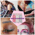Fluffy Feather Boas with Body Face Glitter Gel Pink Party Favors Decor by Deal US