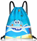 Slohif Kids Drawstring Backpack Green Dinosaur Waterproof Nylon Large by Deal US