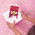 Classroom Valentine's Day Cards Bee Design 5x3.5in 30 Pack Gender Neutral by Deal US