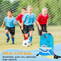 Slohif Kids Drawstring Backpack Green Dinosaur Waterproof Nylon Large by Deal US