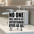 Funny Desk Decor Entertained By Us Sign Home Office Shelf 5x5 Inches by Deal US