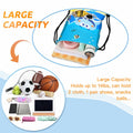 Slohif Kids Drawstring Backpack Green Dinosaur Waterproof Nylon Large by Deal US