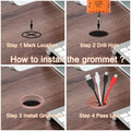 VIKITON Desk Grommet 2-3/8" Hole Saw Cord Cover 2 PCS Brown by Deal US