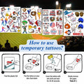 Baseball Temporary Tattoos 72 Pcs 6 Sheets Sport Party Favors Gift Idea by Deal US