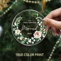First Christmas Married Ornament 2024 1st Christmas Mr and Mrs Wedding Gift by Deal US