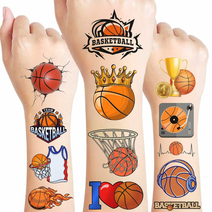 Basketball Temporary Tattoos Party Favors Kids Gift 0.04lb Pack by Deal US