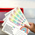 NUOBESTY 50pcs Rainbow Classroom Behavior Incentive Postcards for Teachers by Deal US