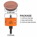 VIKITON Desk Grommet 2-3/8" Hole Saw Cord Cover 2 PCS Brown by Deal US