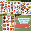 Basketball Temporary Tattoos Party Favors Kids Gift 0.04lb Pack by Deal US