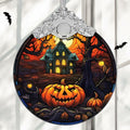The Haunted House Stained Glass Christmas Ornament Holiday Decoration by Deal US