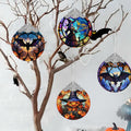 Terrifying Pumpkin Stained Glass Christmas Ornament Holiday Decoration by Deal US