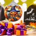 Terrifying Pumpkin Stained Glass Christmas Ornament Holiday Decoration by Deal US