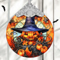 Terrifying Pumpkin Stained Glass Christmas Ornament Holiday Decoration by Deal US