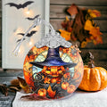 Terrifying Pumpkin Stained Glass Christmas Ornament Holiday Decoration by Deal US