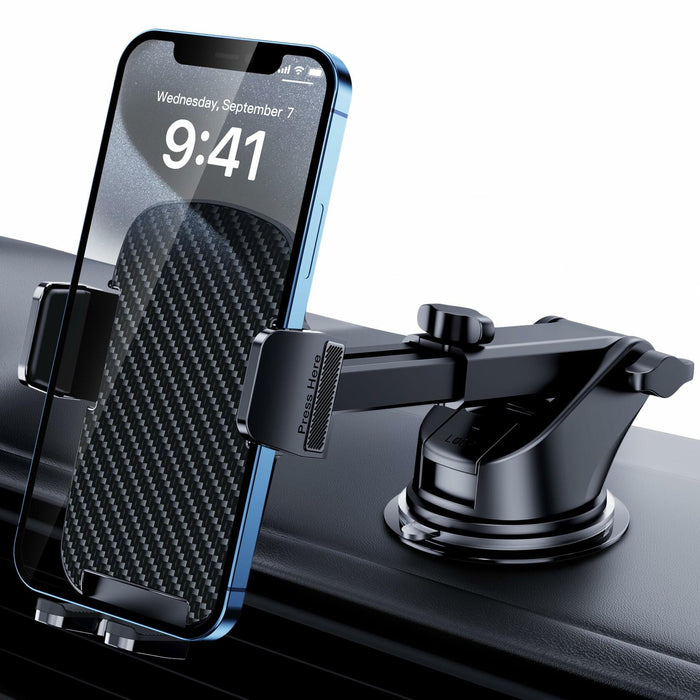 GUWEZ Car Phone Holder Super Stable Dashboard Windshield Mount Universal Black by Deal US