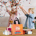 cabzymx Birthday Gift Bags with Handles Yellow Balloons Pattern 18 Pc Small by Deal US