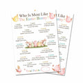 Who Is Most Like The Easter Bunny Game Cards Watercolor Bunny Set of 20 by Deal US