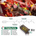 Heceltt 1140 LED 449FT Outdoor String Lights 8 Modes Timer IP44 Red Warm White by Deal US