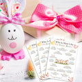 Who Is Most Like The Easter Bunny Game Cards Watercolor Eggs Flowers Set 20 by Deal US