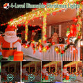 Heceltt 1140 LED 449FT Outdoor String Lights 8 Modes Timer IP44 Red Warm White by Deal US