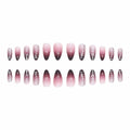RUOKEXIN Medium Purple Ombre Halloween Press On Nails Spider Web 24Pcs by Deal US