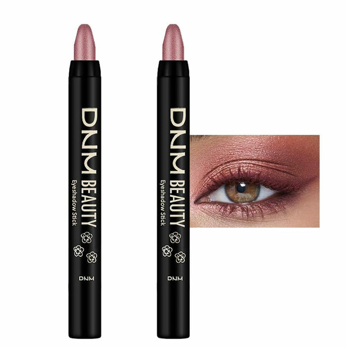 evpct 2Pcs Cream Waterproof Eyeshadow Sticks Set Rose Shimmer Matte 27+27 by Deal US