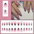 RUOKEXIN Medium Purple Ombre Halloween Press On Nails Spider Web 24Pcs by Deal US