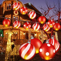 Jetec 4 Pcs 24in Light Up PVC Inflatable Christmas Balls Outdoor Decorations by Deal US