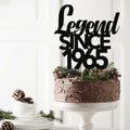Legend Since 1965 60th Birthday Cake Topper Black Funny Fabulous Decor by Deal US