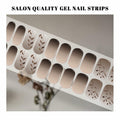 Oauee Semi Cured Gel Nail Strips 20 Stickers Anthracite Gray UV/LED Lamp by Deal US