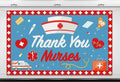 Thank You Nurses Photo Booth Backdrop 7x5ft Indoor Outdoor Party Decor by Deal US