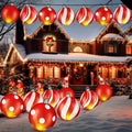 Jetec 4 Pcs 24in Light Up PVC Inflatable Christmas Balls Outdoor Decorations by Deal US