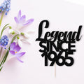 Legend Since 1965 60th Birthday Cake Topper Black Funny Fabulous Decor by Deal US