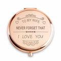 Personalized Compact Mirror Gift for Wife, Custom Engraved, Sentimental by Deal US