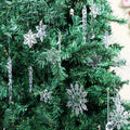 PRETYZOOM Acrylic Crystal Christmas Tree Ornaments Clear 20pcs Snowflake Icicle by Deal US