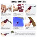 Oauee Semi Cured Gel Nail Strips 20 Stickers Anthracite Gray UV/LED Lamp by Deal US