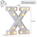 Foaky Silver Light Up Letter X Party Decoration Birthday Christmas Gift by Deal US