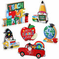 6 Pcs Teacher Appreciation Wooden Table Decorations Signs Classroom Block by Deal US