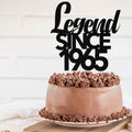 Legend Since 1965 60th Birthday Cake Topper Black Funny Fabulous Decor by Deal US