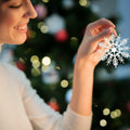 PRETYZOOM Acrylic Crystal Christmas Tree Ornaments Clear 20pcs Snowflake Icicle by Deal US