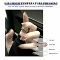 Oauee Semi Cured Gel Nail Strips 20 Stickers Anthracite Gray UV/LED Lamp by Deal US