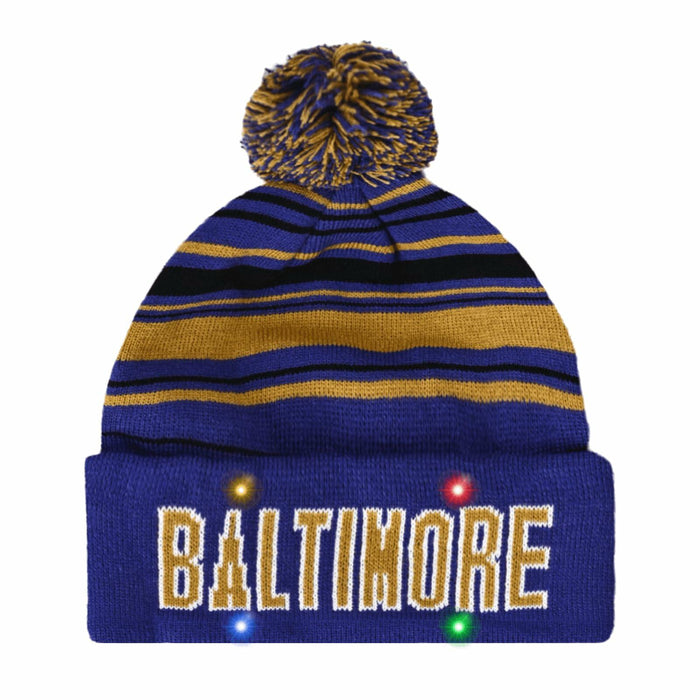 Vintage Classic Skull Cap Beanie LED Cuffed Winter Hat Knit Unisex by Deal US