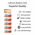 PGSONIC CR2032 3V Lithium Battery 10pcs Compatible with AirTag Black by Deal US
