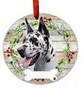 E&S Imports Harlequin Ceramic Dog Ornament Glazed Finish Christmas Decor by Deal US
