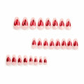 Doneace Valentine's Day Red French Tip Press-on Nails 24PCS Medium Almond by Deal US