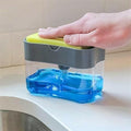 Innovative Sponge Holder 2-in-1 Soap Lotion Dispenser Caddy Gray by Deal US