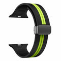 LYSMVIVI Magnetic Silicone Sport Band Compatible Apple Watch 38-49mm Unisex by Deal US