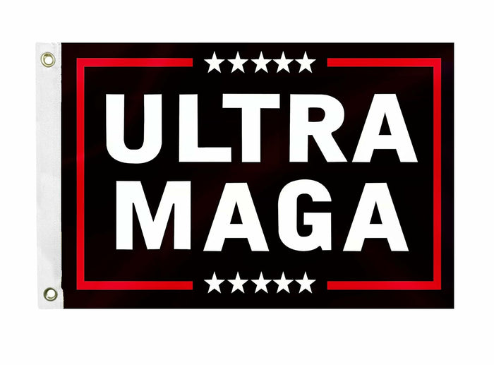 Trump 2024 Ultra MAGA Boat Nautical Flag 12x18in 220D Nylon Vivid Color by Deal US