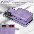 LOHASIC Samsung Galaxy S25 Ultra Case Magnetic Leather Wallet Purple by Deal US