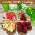 Geetery 12 Pc Wooden Four Leaf Snack Serving Tray Set Multi-color Clover by Deal US